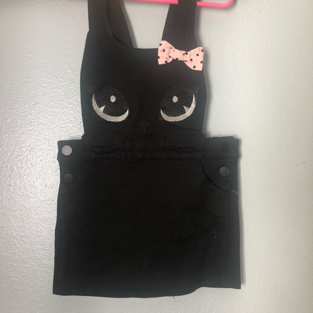 H&M Black Denim Overall Skirt